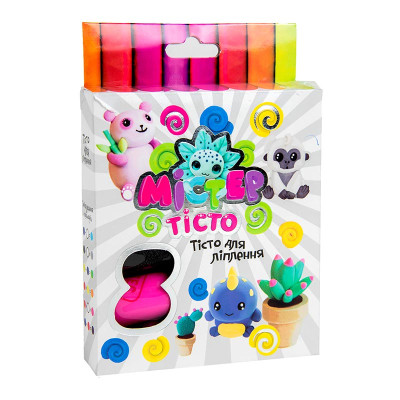 Набір тіста для ліпки 30571 (укр) "Містер тісто" 8 кольорів в кор-ці 123- 30571