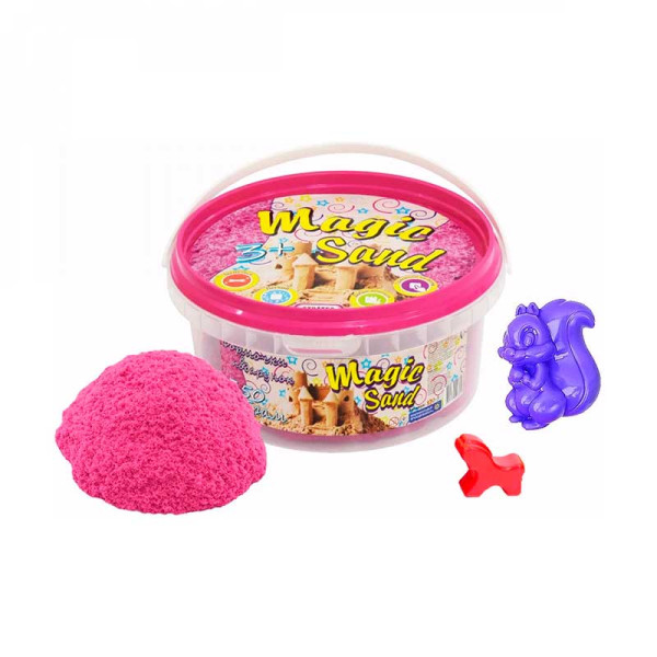 Пісок Magic sand рожевого кольору у відрі 0350 кг 370-3 Пісок Magic sand рожевого кольору у відрі 0350 кг 370-3