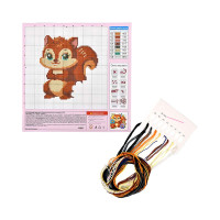 Набір для творчості вишивка хрестиком Білченя Strateg розміром 20х20 см AX-203 Набір для творчості вишивка хрестиком Білченя Strateg розміром 20х20 см AX-203