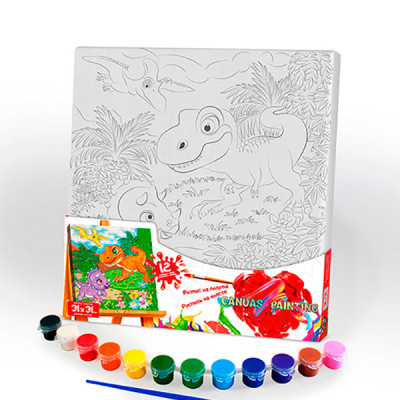 Картина за номерами Danko Toys "Canvas Painting" Динозаври 31 на 31 см PX-07-02