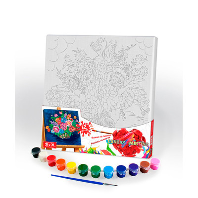 Картина за номерами Danko Toys "Canvas Painting" букет 31x31 см PX-05-08