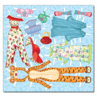 Одягалка Глорія Стильна красуня. Блакитна 369746