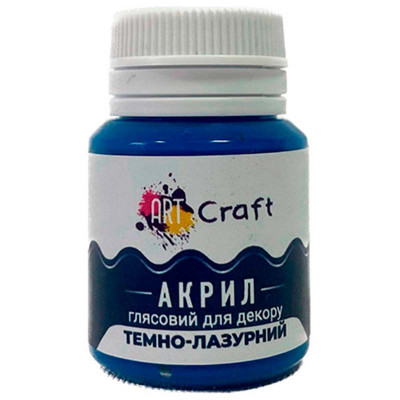 Фарба акрил глянець для декору "Темно-блакитний" AG-7537