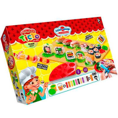 Тісто для ліпки Danko Toys "Master Do" ШЕФ-КУХАР СУШІ середня укр TMD-10-02U