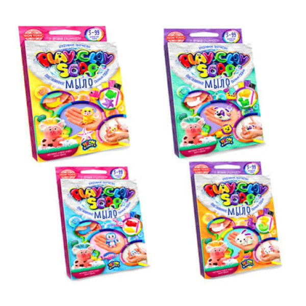 Набір для творчості Danko Toys Пластилінове Мило "PLAY CLAY SOAP" малий PCS-02-01U02U03U04U Набір для творчості Danko Toys Пластилінове Мило "PLAY CLAY SOAP" малий PCS-02-01U02U03U04U