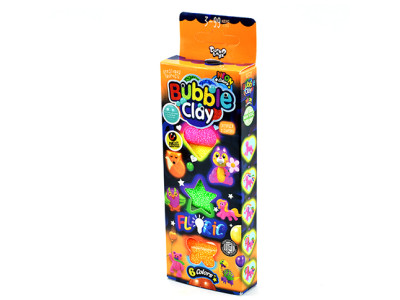 Набір для творчості Danko Toys BUBBLE CLAY FLUORIC BBC-FL-6-01U02U