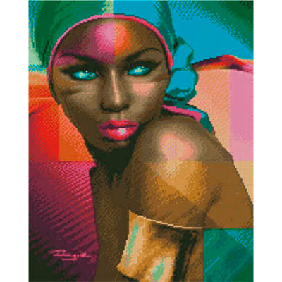 Алмазна картина Фарби Африки Strateg 40х50 см L-138