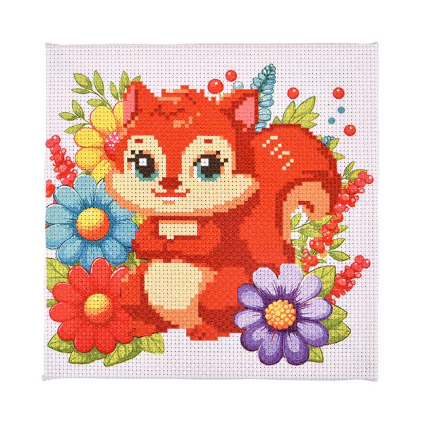 Набір для творчості вишивка хрестиком Білченя Strateg розміром 20х20 см AX-203 Набір для творчості вишивка хрестиком Білченя Strateg розміром 20х20 см AX-203