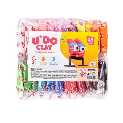 Набір для творчості Stateg "U'DO Clay 24 шт." брикет 10г 30838