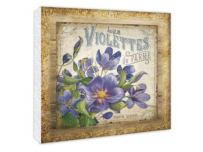 Декупаж на полотні "Пахуча фіалка" 30x30 см 94610