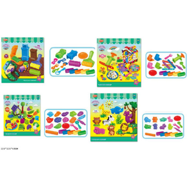 Набір для творчості пластилін формочки пластилін KA4019-20-21-22