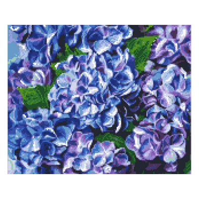 Алмазна мозаїка Надихаюча гортензія 40*40 АМ 4002