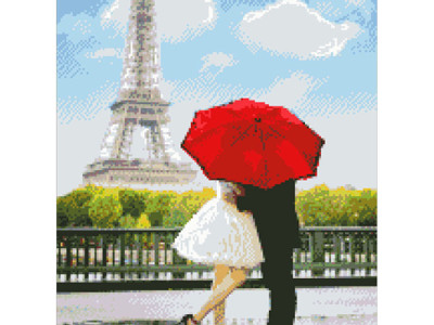 Алмазна мозаїка Любов у Паризі 40*50 АМ 1011 Алмазна мозаїка Любов у Паризі 40*50 АМ 1011