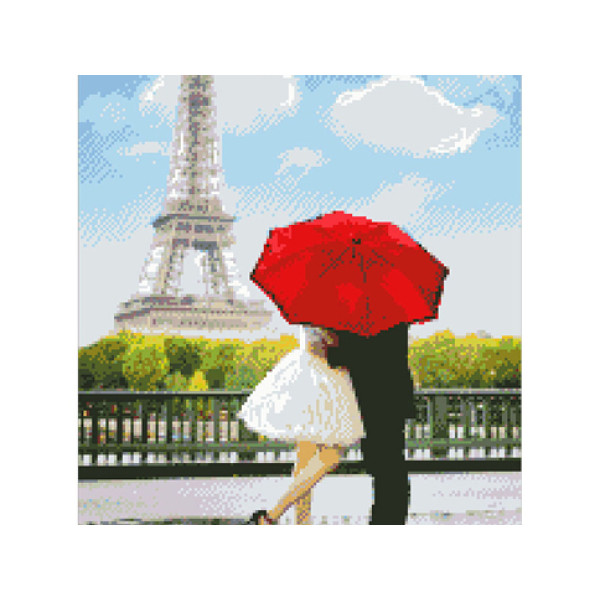 Алмазна мозаїка Любов у Паризі 40*50 АМ 1011 Алмазна мозаїка Любов у Паризі 40*50 АМ 1011