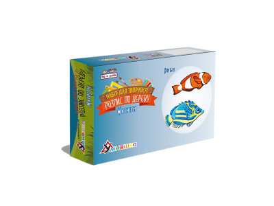 Набір для детячої творчості Розпис по дереву "Магніти-риби" РД-007