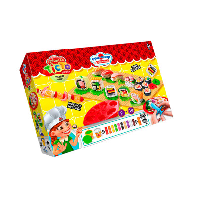 Ігровий набір "Тісто для ліпки "Master Do" ШЕФ-КУХАР СУШІ середня рос TMD-10-02 Ігровий набір "Тісто для ліпки "Master Do" ШЕФ-КУХАР СУШІ середня рос TMD-10-02