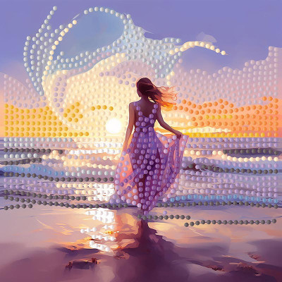 Алмазна картина Stateg Сила стихій Strateg 18х18 см ZAV1818-9