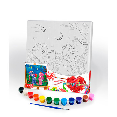 Картина за номерами Danko Toys "Canvas Painting" Ведмедики 31*31 см PX-05-07