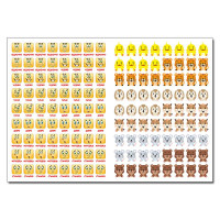 Набір наліпок Глорія 100% наліпок. Наліпки-оцінки. Салатова 090326