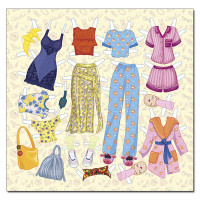 Одягалка Глорія Стильна красуня. Жовта 369852