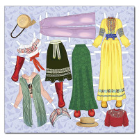 Одягалка Глорія Стильна красуня. Жовта 369852