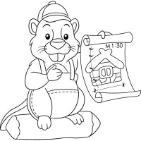 Дитяча картина-розмальовка "Бобер" ArtCraft 25*30 см Авторська 15115-AC Дитяча картина-розмальовка "Бобер" ArtCraft 25*30 см Авторська 15115-AC