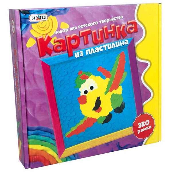 Картинка з пластиліну "Літак" (рос.), в кор-ці 25см-25см-5см 4008