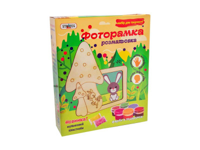 Фоторамка-розмальовка з дерева 8007 "Грибочок" в кор-ці 21см-185см-5см 8007