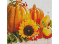 Алмазна картина Осінній натюрморт Strateg 30х30 см CA-0045