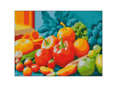 Алмазна картина Strateg Вітаммінне асорті 30x40 см FZ3040-17