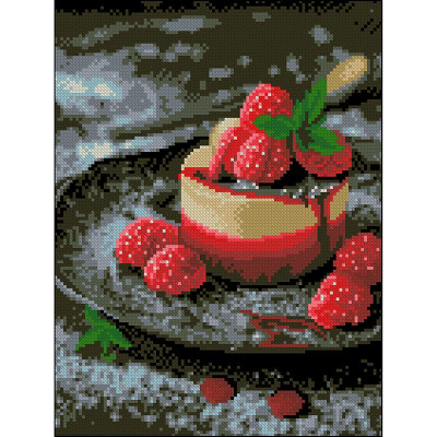 Алмазна картина Strateg Малиновий десерт 30x40 см ZAV3040-56