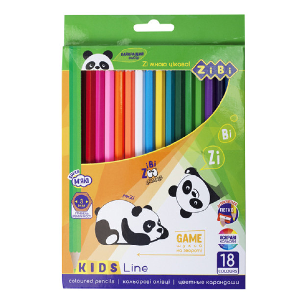 Олівці кольорові (18 кольорів) ZB.2415