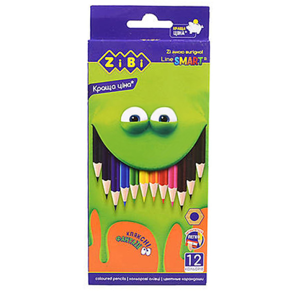 Олівці кольорові 12 кольорів ZB.2424