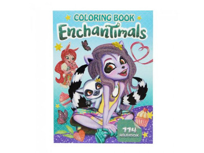 Розмальовка з завданнями 114 наліпок А4: EnchanTimals (у) G23-03