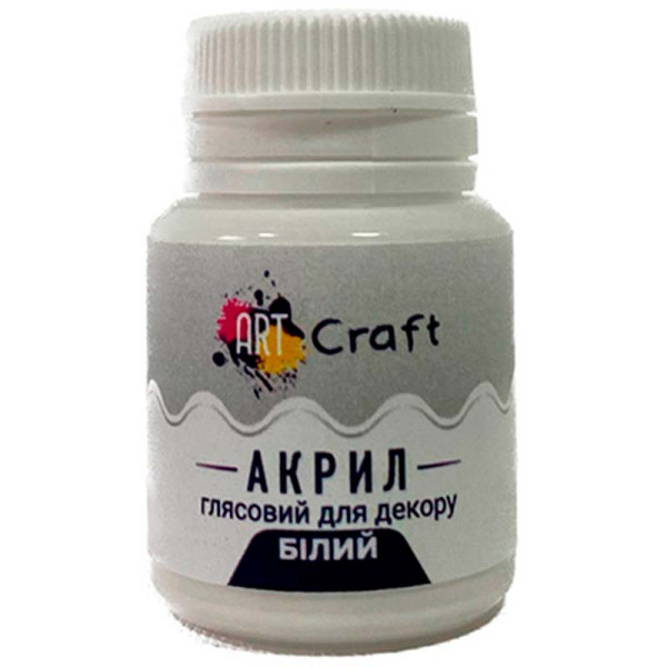 Фарба акрил глянець для декору "Білий" AG-7504