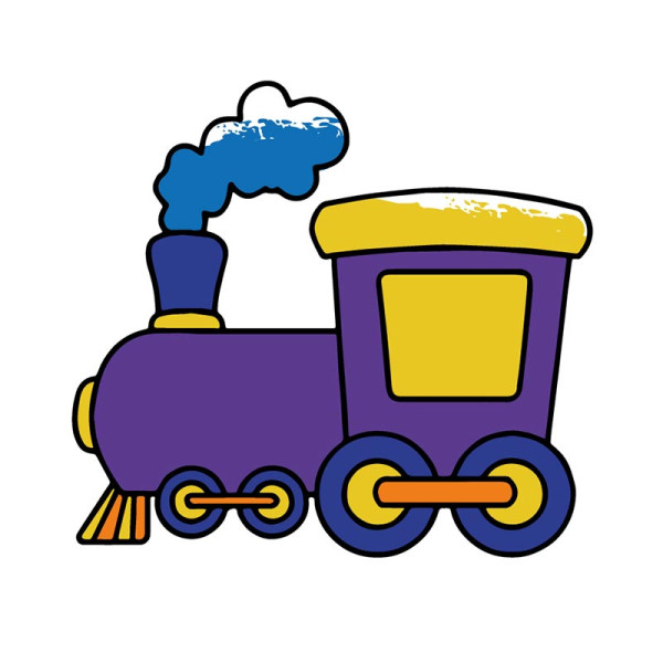 Розмальовка з пальчиковими фарбами Art Craft "Паровозик" 25х25 см 15628-AC Розмальовка з пальчиковими фарбами Art Craft "Паровозик" 25х25 см 15628-AC