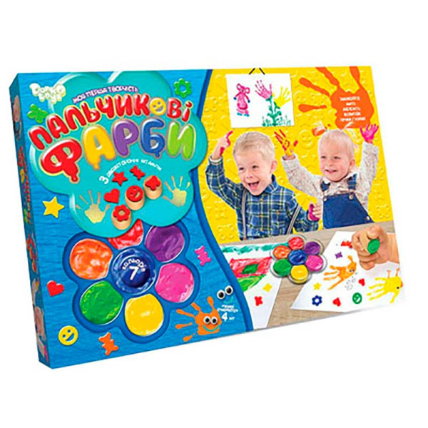 Пальчикові фарби Danko Toys "Моя перша творчість" 7 кольорів РК-01-02