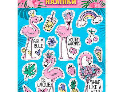 8878У Наліпки інтерєрні Фламінго 15181009У 15181009У