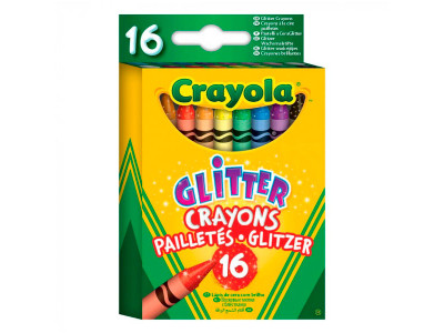 Воскова крейда з блискітками16шт. 7168 Воскова крейда з блискітками16шт. 7168