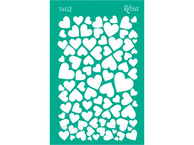 Трафарет багаторазовий самоклеючий Фоновий 13*20 см №1402 серія "Закохані 2371