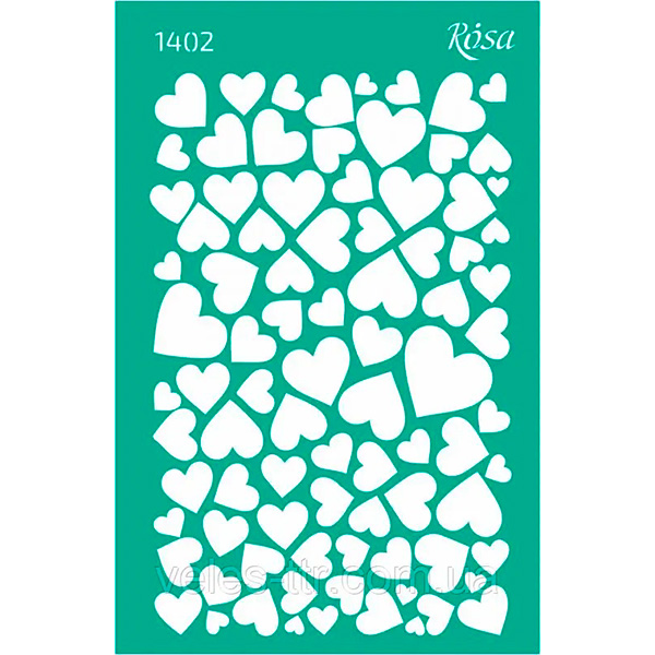 Трафарет багаторазовий самоклеючий Фоновий 13*20 см №1402 серія "Закохані 2371