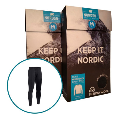 Термобілизна Nordsox Men Underpants Black 50% Wool - 50% PES низ L
