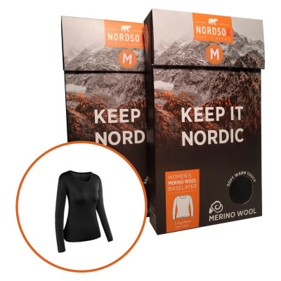 Термобілизна Nordsox Ladies Undershirt Black 50% Wool - 50% PES верх M