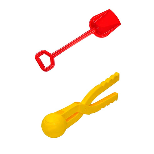 Ігровий набір Бамсик Зимові забавки №2 з лопаткою і сніжколіпом 118/7_Red-Yellow