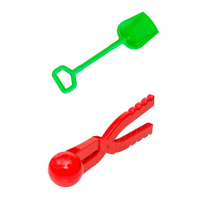 Ігровий набір Бамсик Зимові забавки №2 з лопаткою і сніжколіпом 118/7_Green-Red